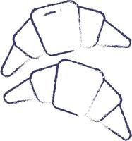 croissant mão desenhado vetor ilustração