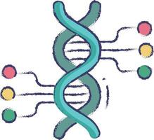 dna tecnologia mão desenhado vetor ilustração