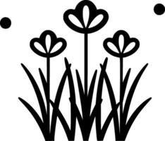 flores silvestres - minimalista e plano logotipo - vetor ilustração