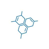 química Fórmula estrutura ícone. linha químico molécula ícone. vetor