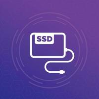 externo ssd dirigir ícone, vetor