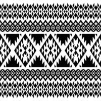 geométrico desatado padronizar dentro Preto e branco. asteca navajo tribal contemporâneo estilo. étnico abstrato fundo com folk motivo. Projeto têxtil, roupas, moda, tecido, invólucro papel, ornamento. vetor