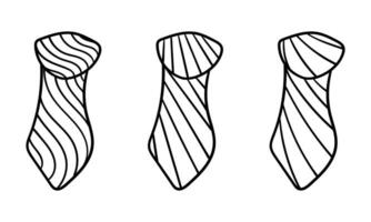 coleção do mão desenhado laços com diferente motivos vetor