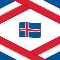 Islândia bandeira abstrato fundo Projeto modelo. Islândia independência dia bandeira social meios de comunicação publicar. Islândia modelo vetor