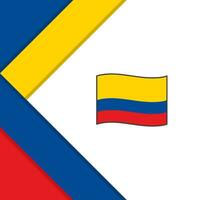 Colômbia bandeira abstrato fundo Projeto modelo. Colômbia independência dia bandeira social meios de comunicação publicar. Colômbia ilustração vetor
