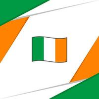 Irlanda bandeira abstrato fundo Projeto modelo. Irlanda independência dia bandeira social meios de comunicação publicar. Irlanda vetor