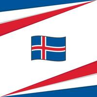 Islândia bandeira abstrato fundo Projeto modelo. Islândia independência dia bandeira social meios de comunicação publicar. Islândia Projeto vetor