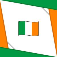 Irlanda bandeira abstrato fundo Projeto modelo. Irlanda independência dia bandeira social meios de comunicação publicar. Irlanda independência dia vetor