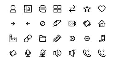 Móvel do utilizador interface ícones, moderno Projeto usar para aplicativo, sites, e ui vetor