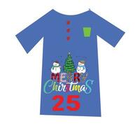 t camisa Natal dia logotipo vetor