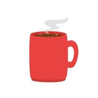 ícone isolado quente da xícara de café vetor