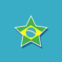 plano vetor Estrela em forma sul América bandeira oficial proporções. vetor eps 10