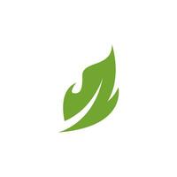 verde folha natureza plantar conceptual símbolo vetor ilustração