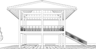 ilustração 3D do projeto de construção vetor