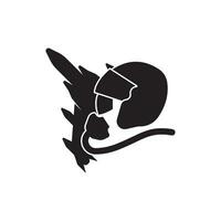 lutador jato piloto logotipo ícone, vetor ilustração Projeto