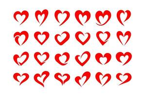 simples swoosh linha amor coração ícone logotipo Projeto agrupar vetor