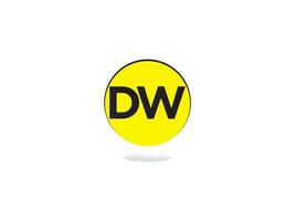 criativo dw wd logotipo carta vetor ícone para fazer compras