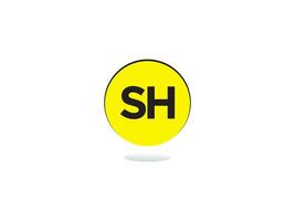 inicial sh luxo círculo logotipo, criativo sh logotipo ícone Projeto para fazer compras vetor