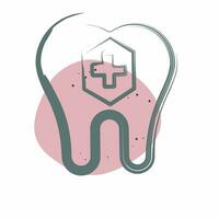 ícone fluoreto. relacionado para dentista símbolo. cor local estilo. simples Projeto editável. simples ilustração vetor