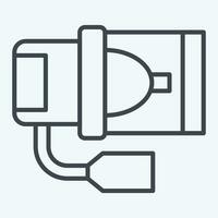 ícone aquecedor ventilador motor. relacionado para carro manutenção símbolo. linha estilo. simples Projeto editável. simples ilustração vetor