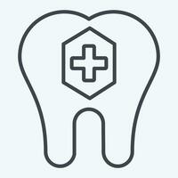 ícone fluoreto. relacionado para dentista símbolo. linha estilo. simples Projeto editável. simples ilustração vetor