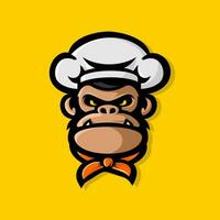 chefe de cozinha macaco vetor