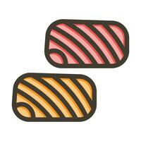 sashimi vetor Grosso linha preenchidas cores ícone para pessoal e comercial usar.