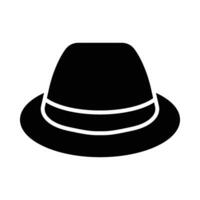 plano chapéu vetor glifo ícone para pessoal e comercial usar.