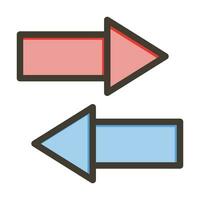 Setas; flechas vetor Grosso linha preenchidas cores ícone para pessoal e comercial usar.