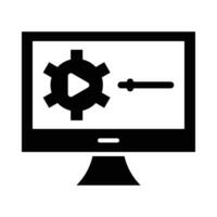 vídeo tutorial vetor glifo ícone para pessoal e comercial usar.