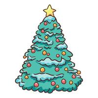 Natal árvore ilustração. mão desenhado Natal árvore vetor. vetor