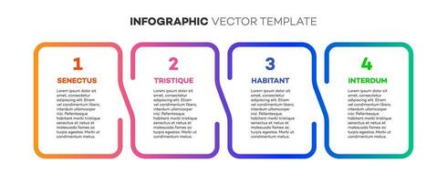 infográfico modelo Linha do tempo processo 4 opção vetor