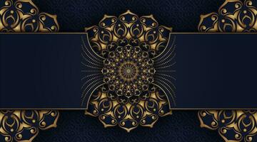 luxo fundo com ornamental mandala vetor