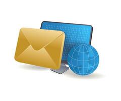 a mundo do Internet o email marketing vetor