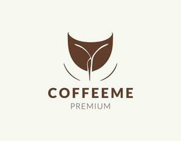 café copo vetor logotipo Projeto modelo. Prêmio café fazer compras logotipo
