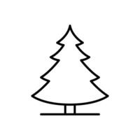 pinho árvore ícone. simples esboço estilo. abeto, abeto, perene, madeira, cedro, floresta conceito. fino linha símbolo. vetor ilustração isolado.