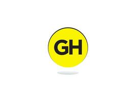 amarelo cor gh logotipo, inicial gh carta logotipo ícone vetor