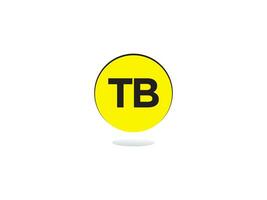 moderno tb logotipo ícone, inicial círculo tb logotipo carta vetor
