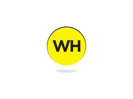moderno wh logotipo carta, inicial wh logotipo ícone vetor