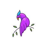 papagaio pássaro logotipo vetor Projeto modelo
