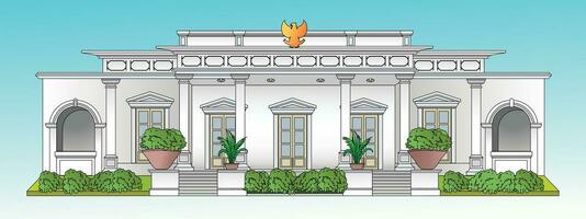 ilustração do istana negara ou nacional Palácio do Indonésia vetor