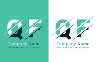 qf carta logotipo vetor Projeto conceito elementos