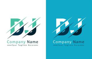 dj carta logotipo vetor Projeto conceito elementos