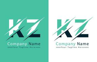 kz carta logotipo Projeto conceito. vetor logotipo ilustração