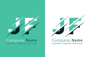 jf carta logotipo vetor Projeto conceito elementos