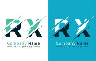 rx carta logotipo vetor Projeto modelo elementos