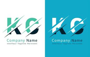 kc carta logotipo Projeto modelo. vetor logotipo ilustração