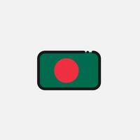 ícone de bandeira de bangladesh vetor