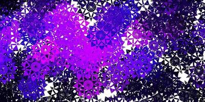 fundo vector roxo claro com flocos de neve de Natal.