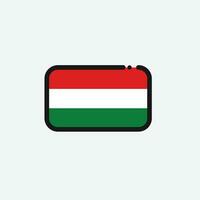 ícone da bandeira da Hungria vetor